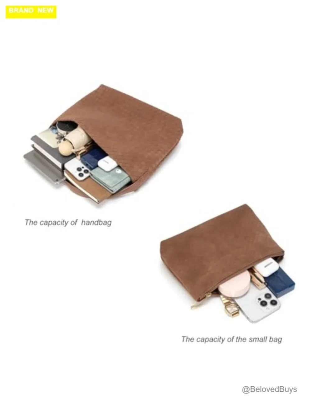 Woven Faux Suede Hobo Bag with Clutch Shoulder Strap Work Bag